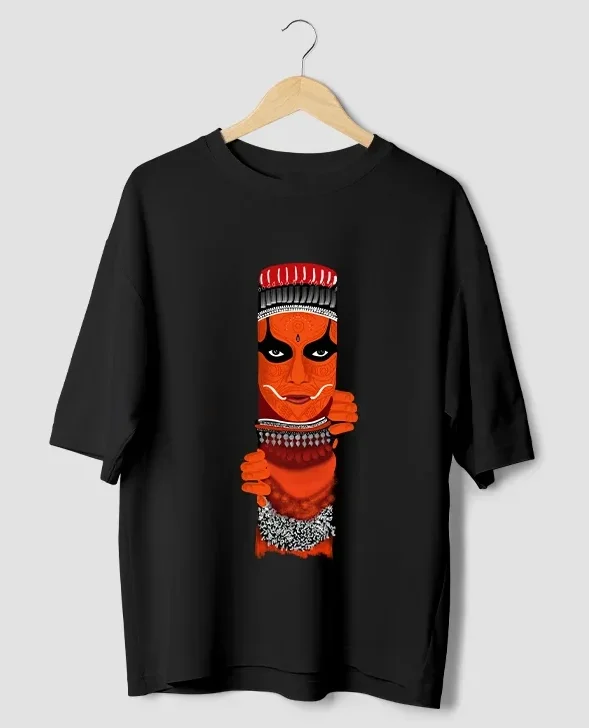 Theyyam Black Oversized T-shirt Unisex