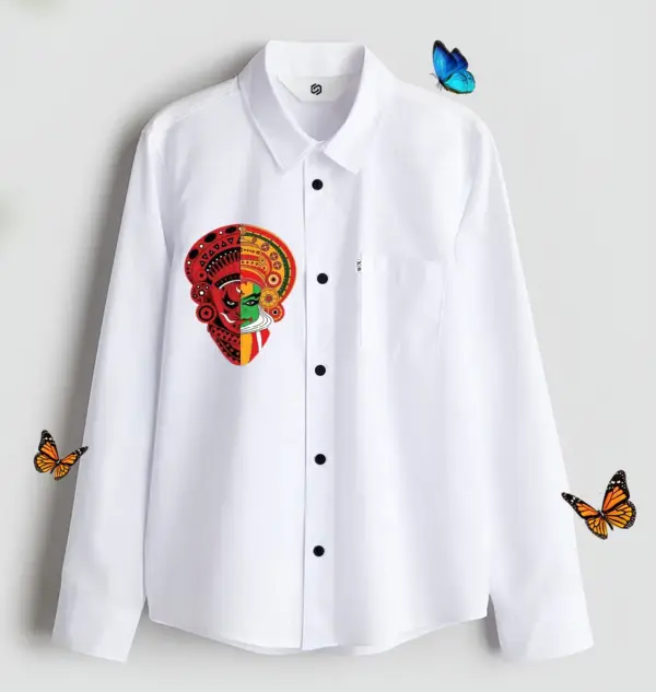 Off White Onam Fusion Printed Shirt Unisex
