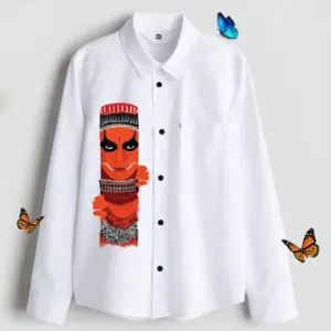 Off White Onam Staring Theyyam Printed Shirt Unisex