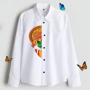 Off White Onam Kadhakali Printed Shirt Unisex