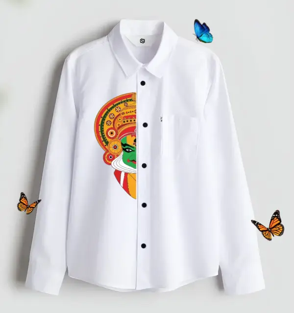 Off White Onam Kadhakali Printed Shirt Unisex